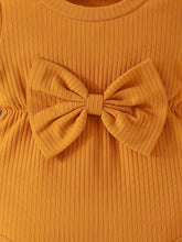 Load image into Gallery viewer, Adorable Infant Girls Bow Romper and Pants Set