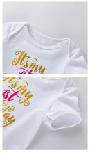 Load image into Gallery viewer, My First Birthday Letter Printed Top and Mesh Skirt - Little JQube