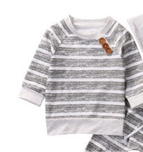 Load image into Gallery viewer, 3 Pcs Striped Print Casual Set - Little JQube