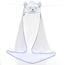 Load image into Gallery viewer, Embroidered Bear Cotton Hooded Towel - Little JQube