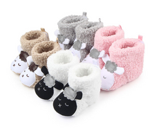 Load image into Gallery viewer, Coral Velvet Baby Winter Booties - Little JQube