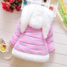 Load image into Gallery viewer, Girls Bunny Polka Dot Padded Coat - Little JQube