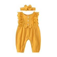 Load image into Gallery viewer, Baby Sleeveless Lace Romper - Little JQube