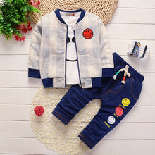 Load image into Gallery viewer, Plaid Long Sleeve Three-Piece Outfit - Little JQube