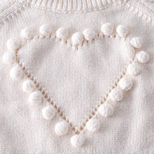 Load image into Gallery viewer, Knitted Heart Pattern Romper - Little JQube