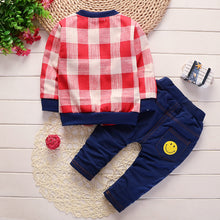 Load image into Gallery viewer, Plaid Long Sleeve Three-Piece Outfit - Little JQube