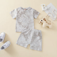 Load image into Gallery viewer, Tie-Dye Short-Sleeved T-Shirt with Short - Little JQube