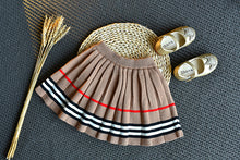 Load image into Gallery viewer, Knitted Striped Sweater and Pleated Skirt Set - Little JQube