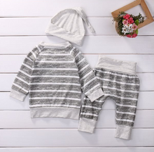 Load image into Gallery viewer, 3 Pcs Striped Print Casual Set - Little JQube