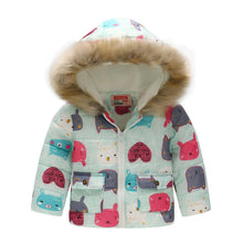 Load image into Gallery viewer, Fur Hooded Thickened Jacket - Little JQube
