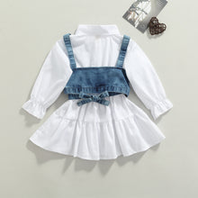 Load image into Gallery viewer, Denim Beaded Vest with Dress - Little JQube