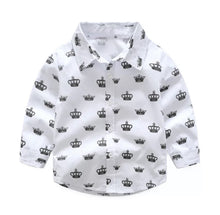 Load image into Gallery viewer, Crown Print Shirt - Little JQube