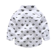 Load image into Gallery viewer, Crown Print Shirt - Little JQube