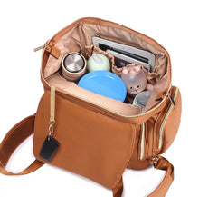 Load image into Gallery viewer, Leather Diaper Backpack Bag - Little JQube
