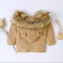 Load image into Gallery viewer, Boys Hooded Woolen Sweater Coat - Little JQube