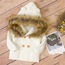 Load image into Gallery viewer, Boys Hooded Woolen Sweater Coat - Little JQube