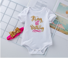 Load image into Gallery viewer, My First Birthday Letter Printed Top and Mesh Skirt - Little JQube