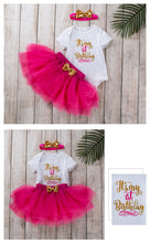 Load image into Gallery viewer, My First Birthday Letter Printed Top and Mesh Skirt - Little JQube