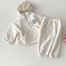 Load image into Gallery viewer, Two Piece Fleece High Neck Tracksuit - Little JQube