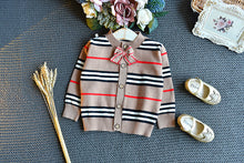 Load image into Gallery viewer, Knitted Striped Sweater and Pleated Skirt Set - Little JQube