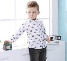 Load image into Gallery viewer, Crown Print Shirt - Little JQube