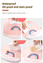 Load image into Gallery viewer, Waterproof Baby Bib with Bowl Sets - Little JQube