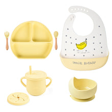 Load image into Gallery viewer, Waterproof Baby Bib with Bowl Sets - Little JQube
