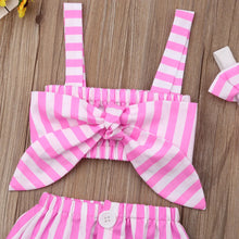 Load image into Gallery viewer, 2PCS Cotton Sleeveless Stripe Tops and Tutu Skirt
