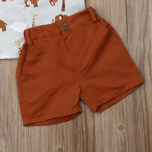 Load image into Gallery viewer, Animal Print Shirt &amp; Solid Brown Pants 2-Piece Gentleman Set
