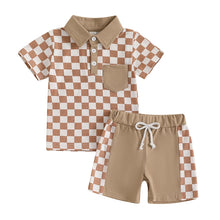 Load image into Gallery viewer, Toddler Boys Checkerboard Outfit Set
