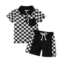 Load image into Gallery viewer, Toddler Boys Checkerboard Outfit Set
