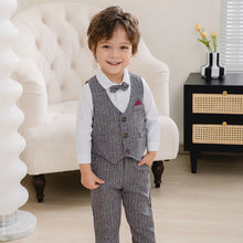 Load image into Gallery viewer, Long Sleeve Bowtie Tuxedo - Little JQube
