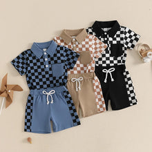 Load image into Gallery viewer, Toddler Boys Checkerboard Outfit Set
