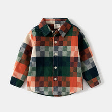 Load image into Gallery viewer, Boys&#39; Long Sleeve Plaid Shirt - Little JQube
