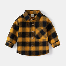 Load image into Gallery viewer, Boys&#39; Long Sleeve Plaid Shirt - Little JQube
