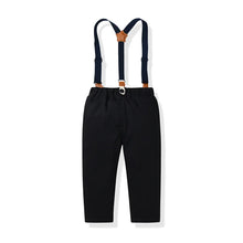 Load image into Gallery viewer, Long Sleeve Bowtie Shirt and Suspenders Pants - Little JQube
