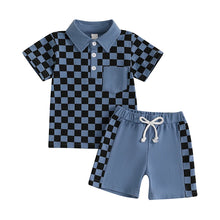 Load image into Gallery viewer, Toddler Boys Checkerboard Outfit Set
