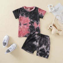 Load image into Gallery viewer, Tie-Dye Short-Sleeved T-Shirt with Short - Little JQube
