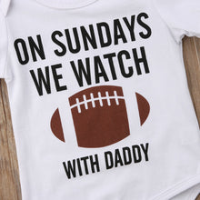 Load image into Gallery viewer, Football Print Onesie - Little JQube
