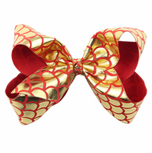 Load image into Gallery viewer, Mermaid Fish Scale Bow - Little JQube
