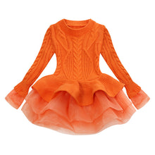 Load image into Gallery viewer, Peplum Knitted Tutu Dress - Little JQube
