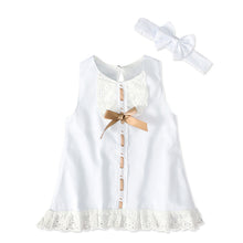 Load image into Gallery viewer, Sleeveless Dress with Bow Headband - Little JQube
