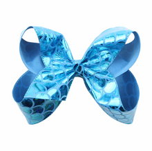 Load image into Gallery viewer, Mermaid Fish Scale Bow - Little JQube
