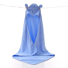 Load image into Gallery viewer, Embroidered Bear Cotton Hooded Towel - Little JQube
