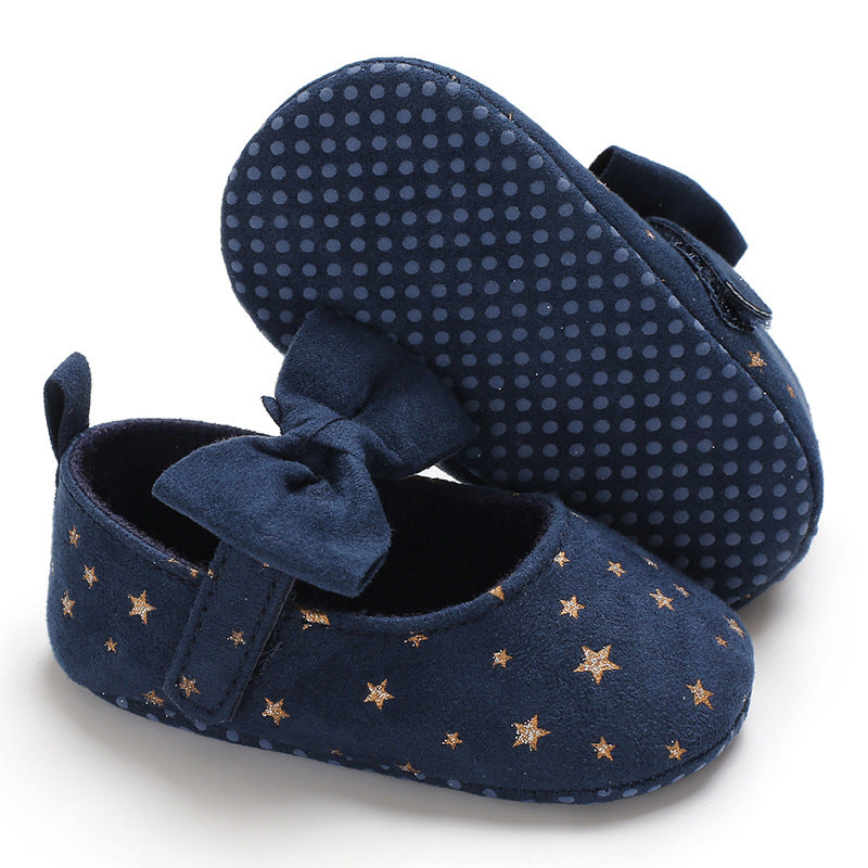 Star Pattern Velcro Baby Shoe - Little JQube