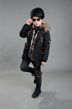 Load image into Gallery viewer, Double zipper coat in the big boy thickening fur collar - Little JQube
