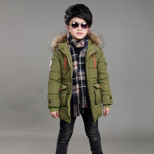 Load image into Gallery viewer, Double zipper coat in the big boy thickening fur collar - Little JQube
