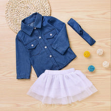 Load image into Gallery viewer, 3Pc Denim Jacket Set - Little JQube
