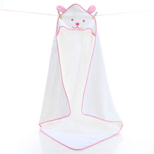 Load image into Gallery viewer, Embroidered Bear Cotton Hooded Towel - Little JQube
