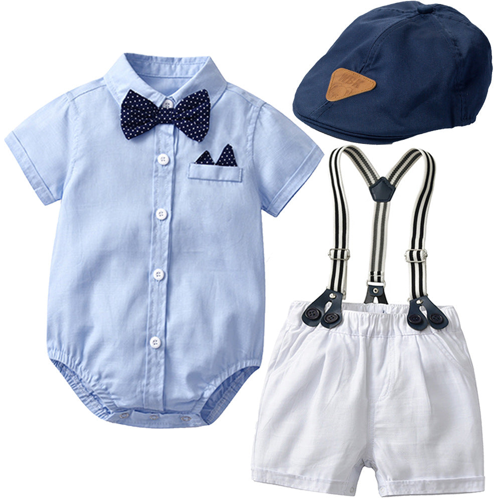 Romper with Suspender Shorts - Little JQube